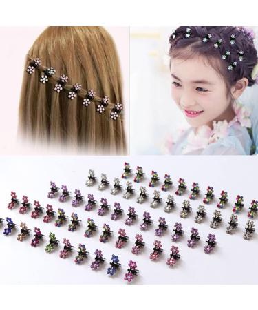 60pcs Mini Rhinestone Hair Claw Clips for Women and Girls - Multicolor Glitter Teeth Metal Clamps by BetterJonny - Buy Online on GoSupps.com