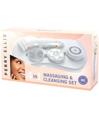 Perry Ellis 4-in-1 Cordless Facial Cleansing Brush & Massager for Women | Face Brushes for Cleansing, Exfoliating & Massage | Facial Skin Care Products - Buy Online on GoSupps.com