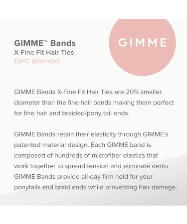 Gimme Beauty Extra Fine Hair Ties Blondie - Seamless Microfiber Elastics (12 Count) - Gentle All Day Hold for Women & Men - Buy Online on GoSupps.com