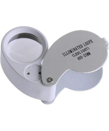 Lightweight Magnifying Glass 40X Portable Magnifying Glass with Light for Identification and Reading of Jade and Antique Lofty Ambition - Buy Online on GoSupps.com