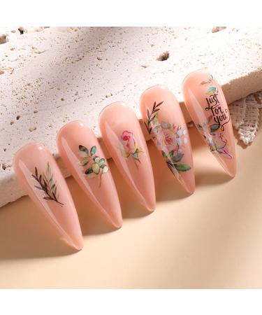 Floral Leaf Nail Stickers - 12 Sheets, Blooming Flowers Water Transfer Decals for Spring and Summer Nail Art - DIY Manicure Accessories for Women and Girls - Buy Online on GoSupps.com
