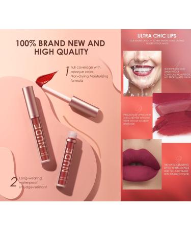 LANGMANNI 6 Matte Lipstick with 6 Lipliners Durable Makeup Set Long-Lasting Non-Stick Cup Not Fade Waterproof Pigmented Velvet Lipgloss Kit Beauty Cosmetics Makeup Gift for Girls (#B) - Buy Online on GoSupps.com