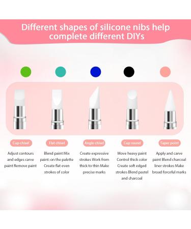 5PCS Nail Art Sculpture Pen Set - Dual Tipped Silicone Cuticle Pusher & Resin Rhinestone Tools for 3D Nail Art Design - International Shipping Available - Buy Online on GoSupps.com