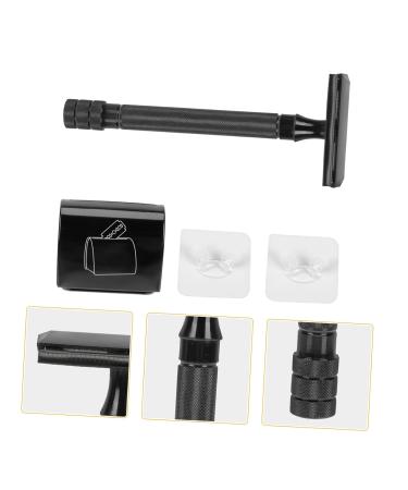 Vintage Manual Razor Set - Portable Double-Sided Safety Shaver for Professional Grooming | 1 Count Black - Buy Online on GoSupps.com