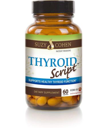 Thyroid Script by Suzy Cohen - Thyroid Support Supplement for Adrenal Fatigue to Promote Energy