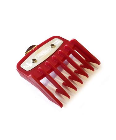 Professional Line Attachment Comb With Metal Fitting 1 Cutting Guide 1.5 4.5mm in RED Fit - Super Taper Chromepro Balding Magic 5 Star and other standard full sized clippers