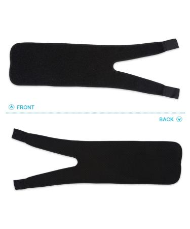 Thigh Compression Sleeve - Adjustable Thigh Brace for Hamstring & Groin Support | Sciatica & Leg Hip Support for Men & Women - Black - Buy Online on GoSupps.com