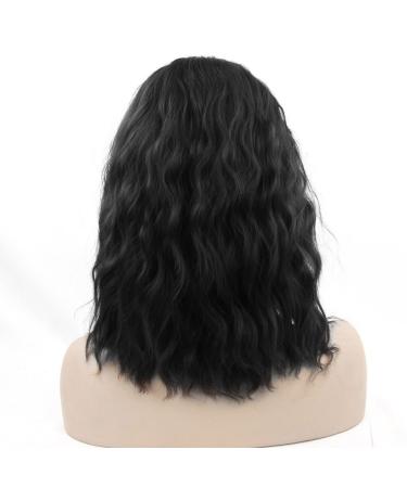 Fouriding Short Curly Bob Wig for Women - Black Halloween Cosplay & Anime Costume Hair - Buy Online on GoSupps.com