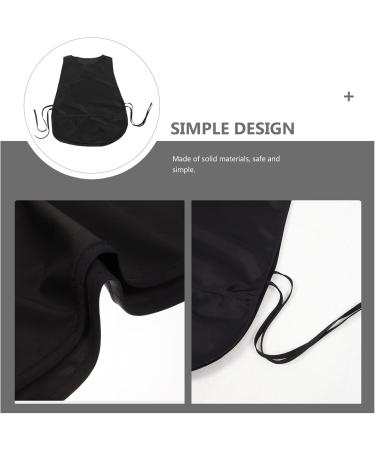 NOLITOY Hairdressing Apron | Barber & Stylist Sleeveless Work Bib | Durable Black Salon & Kitchen Cutting Cape - Buy Online on GoSupps.com