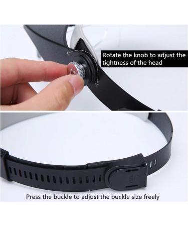 Headhand Magnifier Glasses with Lamp Old Man Reading Magnifier 1.2X 1.8X 2.5X 3.5X HD Lens Repair Circuit Board Mobile Phone Watch Identification Coin Calligraphy Stamp Tool Made in China - Buy Online on GoSupps.com