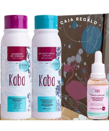 KABA Kit Intensivo: Shampoo de Cebolla Bio Mascarilla y T nico para Crecimiento Capilar