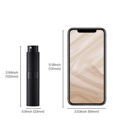 Owlyee 8ML Perfume Atomizer Travel Spray Bottle with 3 Glass Refills - Black | Mini Cologne Dispenser for Women and Men - Buy Online on GoSupps.com