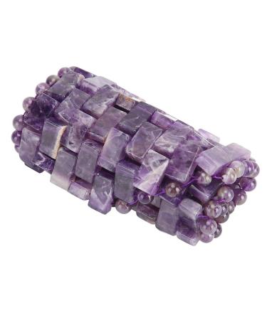 Natural Jade Eye Mask for Anti-Aging Hot & Cold Therapy - Soothing Cooling Blindfold (Purple) - Buy Online on GoSupps.com