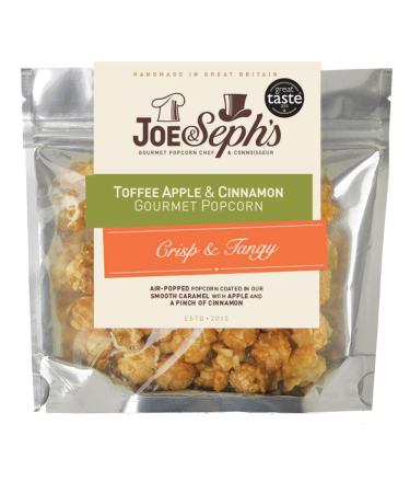 Joe & Seph's Toffee Apple with Cinnamon Popcorn Snack Bag Handmade in UK Suitable for Vegetarians Gluten Free Air-Popped Movie Night in 32 g Toffee Apple with Cinnamon 32 g (Pack of 1)