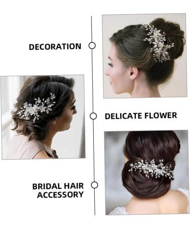 Ipetboom Wedding Hair Accessories Pearl Hair Clips Hair Barrettes Tiara Rhinestone Hair Clips for Women Hair Accessories for Bride Hair Comb Clips Rhinestones Metal Hair Piece Women's - Buy Online on GoSupps.com