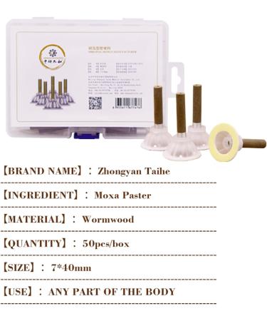 Zhongyan Taihe 50-Pack Self-Adhesive Moxa Sticks for Moxibustion | Mini Moxibustion Herbal Cups | International Shipping Available - Buy Online on GoSupps.com