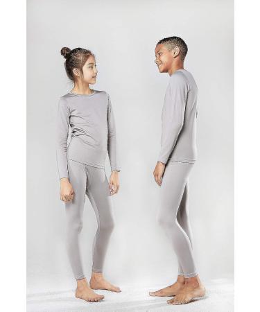 Girls thermal underwear top and bottom 4F-GIRLS SEAMLESS UNDERWEAR  JBIDB001-27M-COLD LIGHT GREY