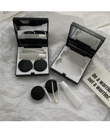 Buy Miedeon Contact Lens Container Set - 4 Travel Cases with Mirror | Mini Accessories for Contact Lenses (Black) - Ideal for Easy International Shipping - Buy Online on GoSupps.com