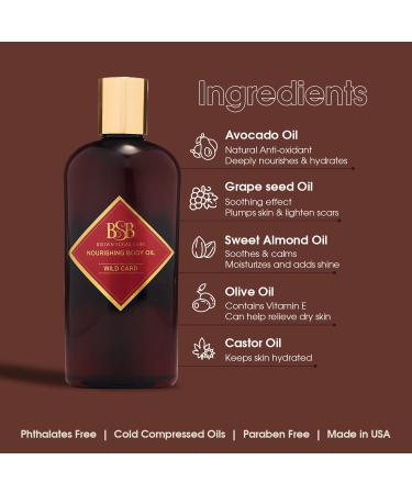Brown Sugar Babe Wild Card Body Oil Nourishing Oil for Women with Jasmine Perfume Oil and Cedar Scented Skin Care Paraben Free Body-Oil Perfume Phthalates Free Made in USA - Buy Online on GoSupps.com