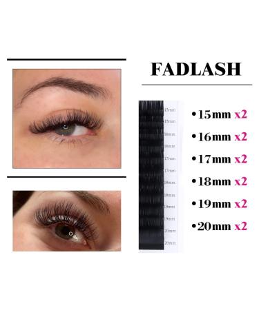 Professional Individual Classic 1:1 Eyelash Extensions - 0.07mm CC Curl Mix (15-20mm) - Natural Look Black Eyelashes for Experts - Buy Online on GoSupps.com