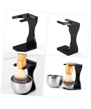Premium Beard Brush Holder & Shave Brush Organizer - Electric Shaver Storage Rack & Razor Stand for Men | Acrylic Shaving Base - Buy Online on GoSupps.com