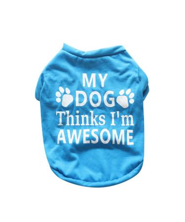 Pet clothing Spring Summer Pets Breathable Comfortable clothing Cute printed pet clothing for cats dog chihuahua mantle (blue m) m blue