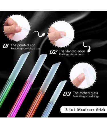 Glass Cuticle Pusher Tool Glass Cuticle Pusher Professional Manicure Stick Nail Cuticle Remover Tools Transparent - Buy Online on GoSupps.com