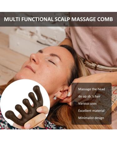 Buy Handmade Wooden Massage Comb - Wide Tooth Gua Sha & Meridian Head Massage Tool - Buy Online on GoSupps.com
