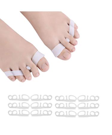 Toe Spreaders Separator Bunion Correctors - 6 Pairs for Women Men | Toe Straighteners Overlap Toe Separator - Toe Corrector - Buy Online on GoSupps.com