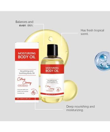 Citrus Cherry Moisturizing Body Oil Nourishing and Soothing Fresh Fragrance 100mL/3.38 FL OZ - Buy Online on GoSupps.com