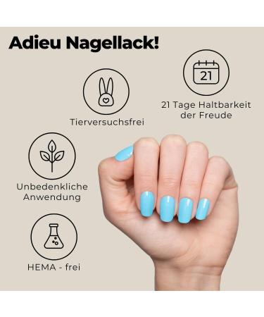 Original Miss Sophie Nail Foils - Ultra-Thin Bright Blue Nail Polish Stripes for All Nail Types | Perfect for Fingers & Toes - Buy Online on GoSupps.com