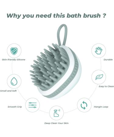 QEZEZA Exfoliating Silicone Body Scrubbers - Dark Green | Bump Brushes for Shower & Hair Washing | Easy to Clean | Sturdy & Durable | Smooth Skin - Buy Online on GoSupps.com