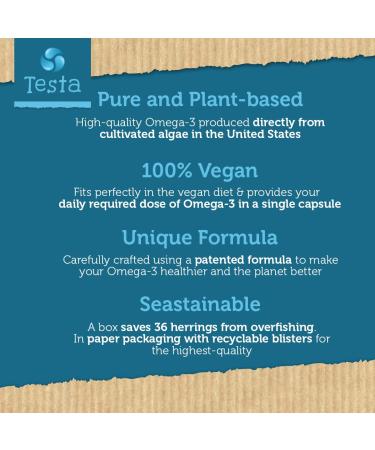 Plant-Based Vegan Omega 3 Krill Supplement with DHA, EPA, Astaxanthin - 60 Vegan Softgels - Buy Online on GoSupps.com