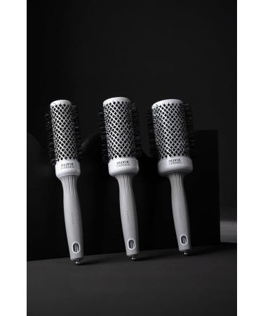 Olivia Garden Expert Blowout Shine Hairbrush - White & Grey 25 | International Shipping Available - Buy Online on GoSupps.com