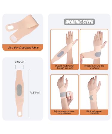 YUNYILAN Ultra-Thin Wrist Brace Support - 2 Pcs Compression Straps for Carpal Tunnel Arthritis & Tendonitis Pain Relief - Soft & Comfortable (Black - Buy Online on GoSupps.com