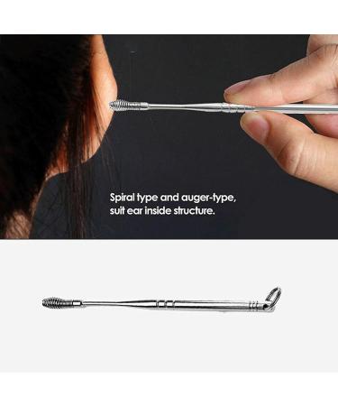 VejiA Spiral Ear Wax Removal Tool | 360 Stainless Steel Portable Ear Plugs for Gentle Ear Cleaning - Buy Online on GoSupps.com