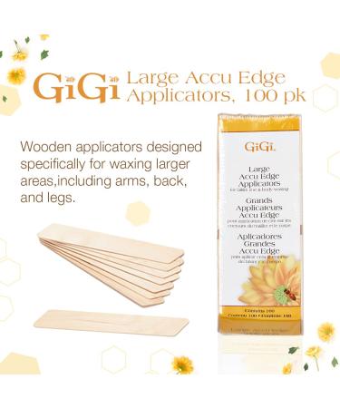 Gigi Accu Edge Wax Spatulas - 100 Count Pack - Large Applicator - Buy Online on GoSupps.com