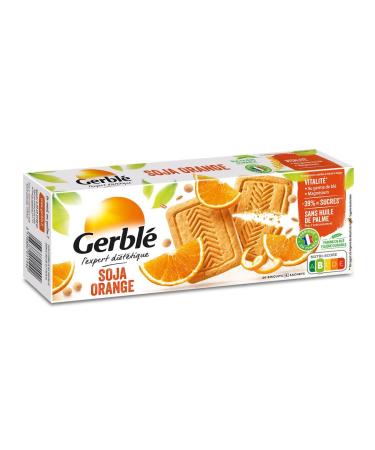 Pack of 6 units *** GERBLE Orange soy biscuits without palm oil freshness sachets 4x5 biscuits 280g*** i.e. a box format of 6 units ***