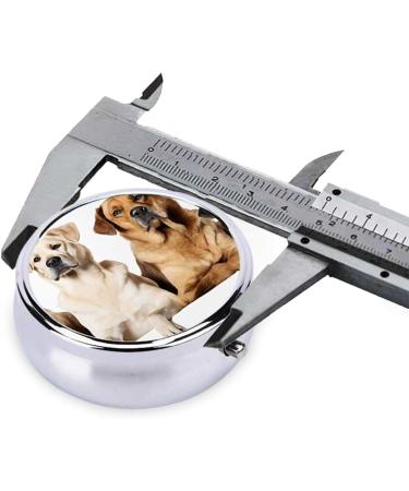 Shop Pomeranian Pattern Mini Round Pill Box - 3 Compartment Pill Organizer for Travel & Home Use - Buy Online on GoSupps.com