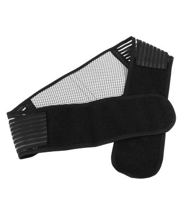 Healifty lumbar support magnetic self -heating backbund support lumbar belt adjustable pain relief waist support lumbar support lower pain massager size m (black)
