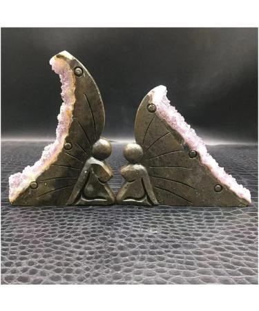 Natural Crystal Rough Amethyst Stone Natural Uruguay Amethyst Crystal Cluster Butterfly Fairy 1Pc - Buy Online on GoSupps.com