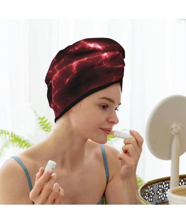 Red Line Microfiber Hair Towel - Super Absorbent Coral Velvet Wrap for Long Curly & Thick Hair | Quick Dry for Women - Buy Online on GoSupps.com