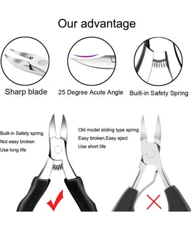Professional Toenail Clippers Set Super Sharp Nail Clippers for Thickness & Ingrown Hard Toenails Stainless Steel Pedicure Clippers Nail File and Soft Handle Nail Scissors Set Bag - Buy Online on GoSupps.com
