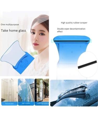 Square Cleaner Glass Wiper Magnetic ABS Material/2.5 M Safety Rope/Rubber Scraper Double Sided Magnetic Window Cleaner Manual Type Blue - Buy Online on GoSupps.com