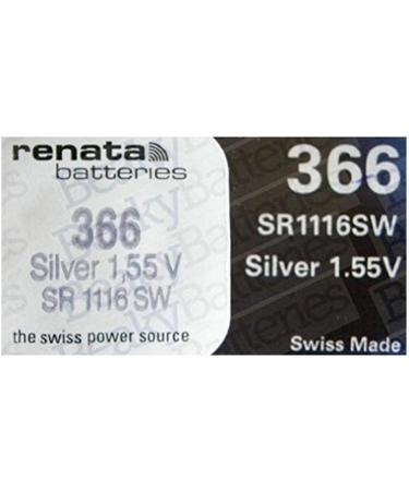Renata Batteries 366 / SR1116SW Watch Battery 5 Pack - Long-Lasting Power for Your Timepieces | International Shipping Available - Buy Online on GoSupps.com