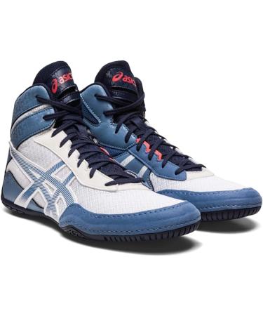ASICS Men's MATCONTROL 3 Wrestling Shoes 9.5 - White/Storm Blue | High Performance Gear - Buy Online on GoSupps.com