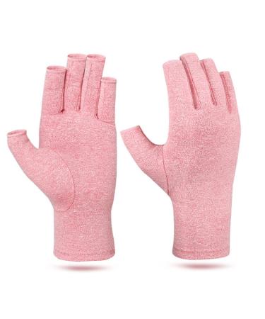 1Pairs Arthritis Gloves Touch Screen Gloves Anti Arthritis Therapy Compression Gloves and Ache Pain Joint Relief Winter Warm Pink M