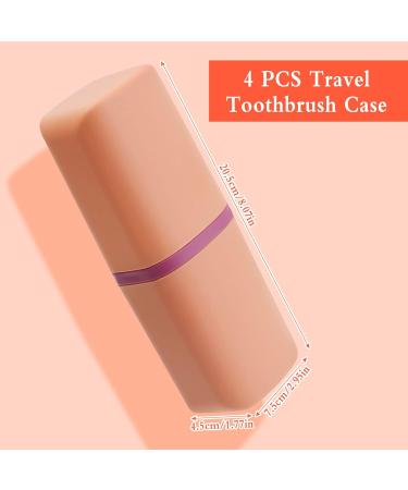 Naebro Travel Toothbrushes Etui - 4 Portable Toothbrush Holders for Travel Camping & Home - Ideal for Business Trips (4 Colors) - Buy Online on GoSupps.com