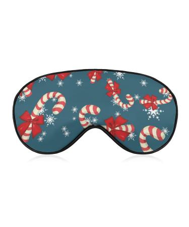 Christmas Sweets Sleep Mask Eye Cover for Sleeping Blindfold with Adjustable Strap Blocks Light Night Travel Nap for Men Women