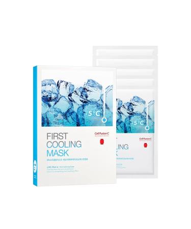 Cell Fusion C Post Alpha First Cooling Sheet Mask(1box - 5sheets) 27g / 0.9oz | Korean Skincare  face masks skincare  Moisturizing and Nourishing Facial Mask  hydrating face masks  white